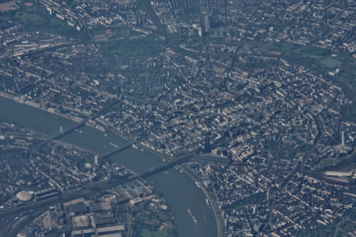 Cologne City Center from Adove